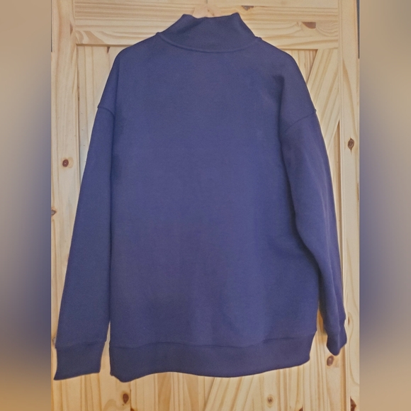 Calvin Klein XXL Dark Purple Quarter Zip Fleece Sweater - Picture 3 of 8